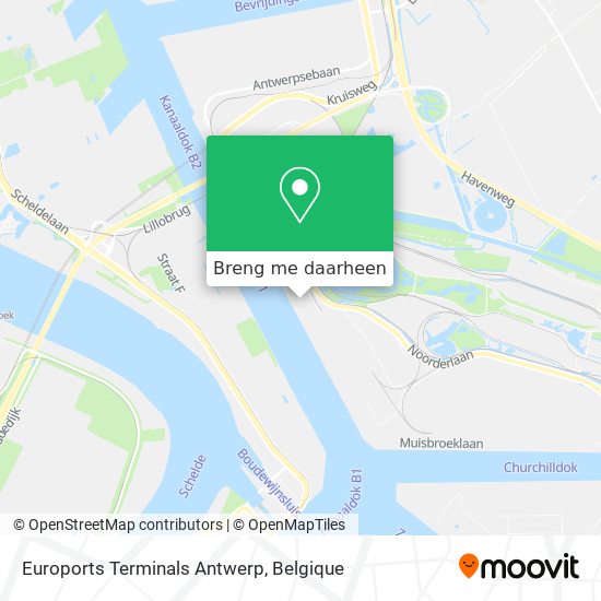 Euroports Terminals Antwerp kaart