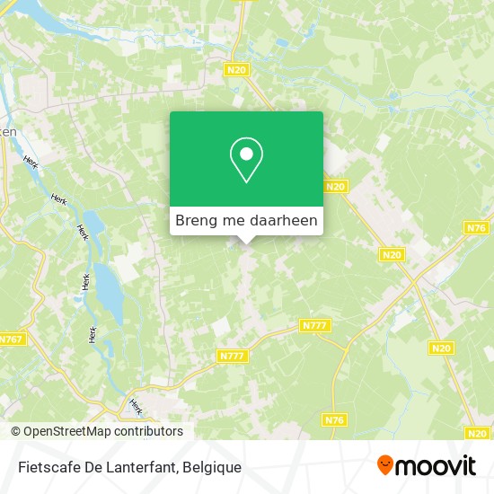 Fietscafe De Lanterfant kaart
