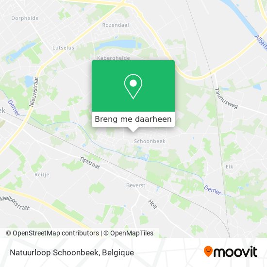 Natuurloop Schoonbeek kaart