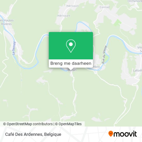 Café Des Ardennes kaart