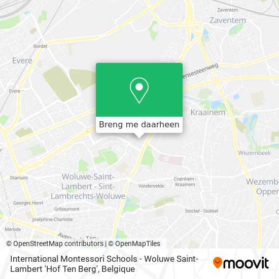 International Montessori Schools - Woluwe Saint-Lambert 'Hof Ten Berg' kaart