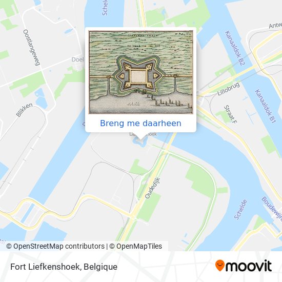 Fort Liefkenshoek kaart