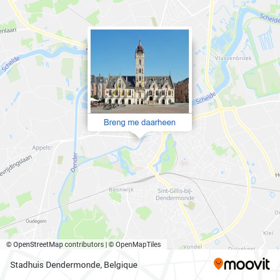 Stadhuis Dendermonde kaart