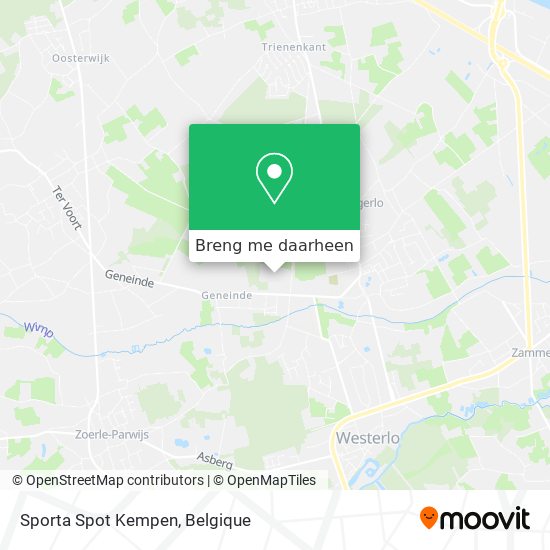 Sporta Spot Kempen kaart