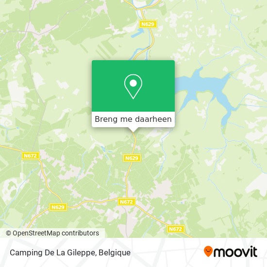 Camping De La Gileppe kaart