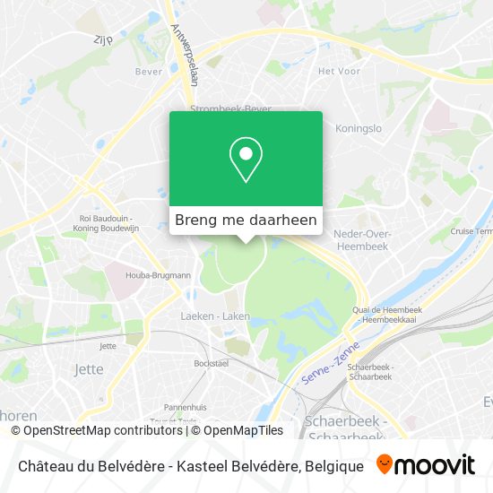 Château du Belvédère - Kasteel Belvédère kaart