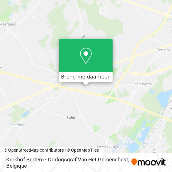 Kerkhof Bertem - Oorlogsgraf Van Het Gemenebest kaart