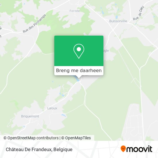 Château De Frandeux kaart