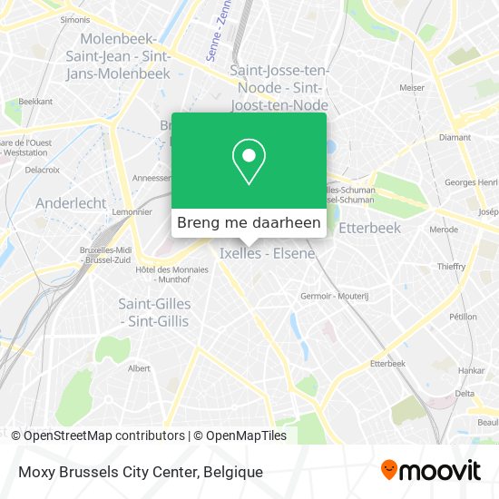 Moxy Brussels City Center kaart