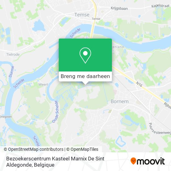 Bezoekerscentrum Kasteel Marnix De Sint Aldegonde kaart
