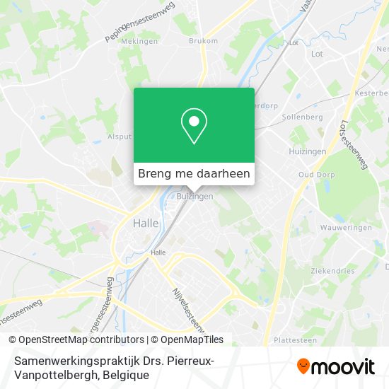 Samenwerkingspraktijk Drs. Pierreux-Vanpottelbergh kaart