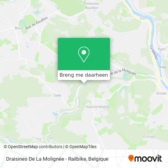 Draisines De La Molignée - Railbike kaart