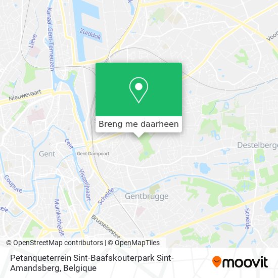Petanqueterrein Sint-Baafskouterpark Sint-Amandsberg kaart