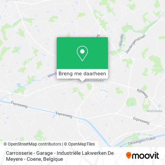 Carrosserie - Garage - Industriële Lakwerken De Meyere - Coene kaart