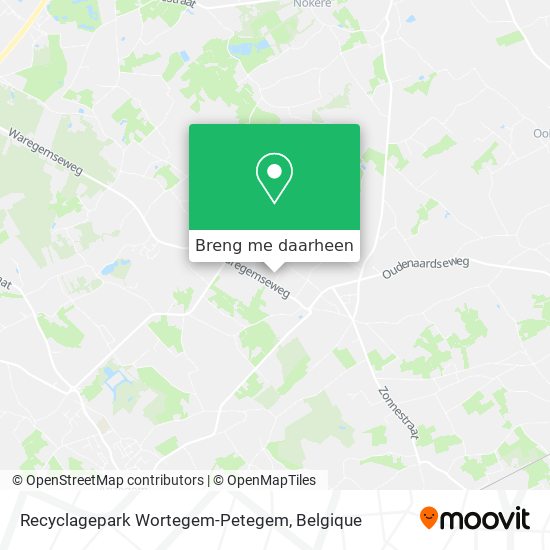 Recyclagepark Wortegem-Petegem kaart