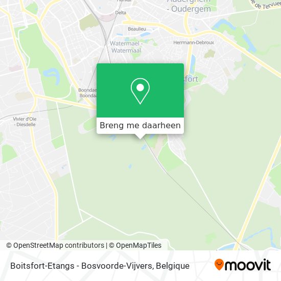 Boitsfort-Etangs - Bosvoorde-Vijvers kaart