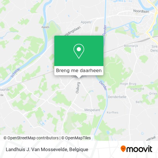 Landhuis J. Van Mossevelde kaart
