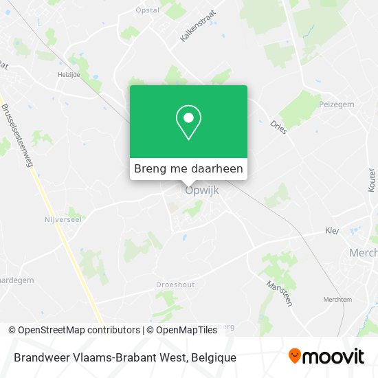 Brandweer Vlaams-Brabant West kaart