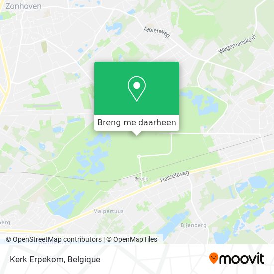 Kerk Erpekom kaart