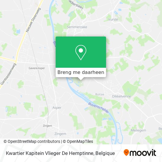 Kwartier Kapitein Vlieger De Hemptinne kaart