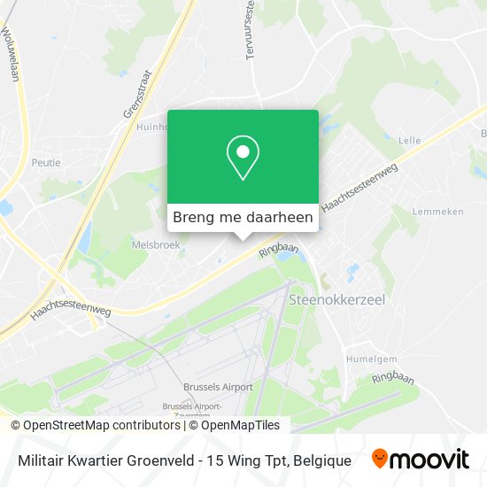 Militair Kwartier Groenveld - 15 Wing Tpt kaart