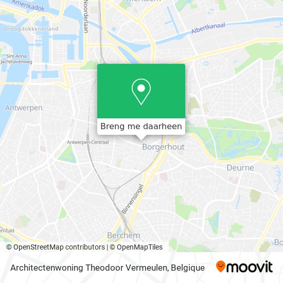 Architectenwoning Theodoor Vermeulen kaart