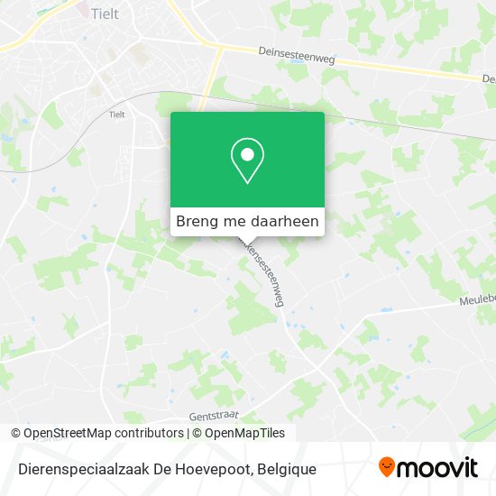 Dierenspeciaalzaak De Hoevepoot kaart