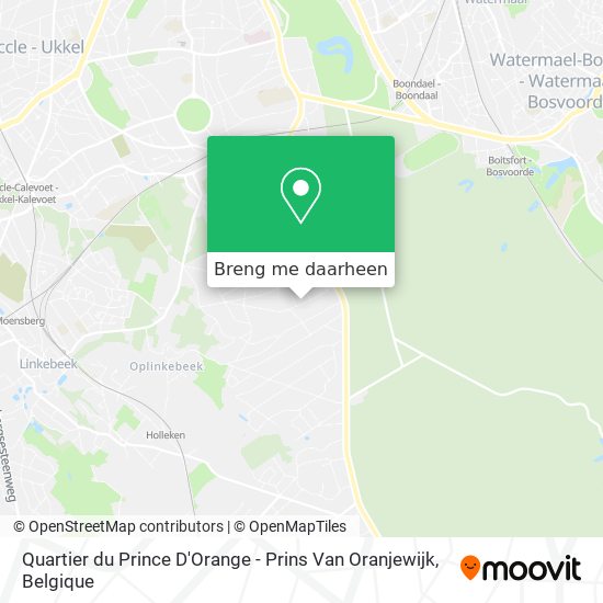 Quartier du Prince D'Orange - Prins Van Oranjewijk kaart