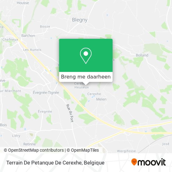 Terrain De Petanque De Cerexhe kaart
