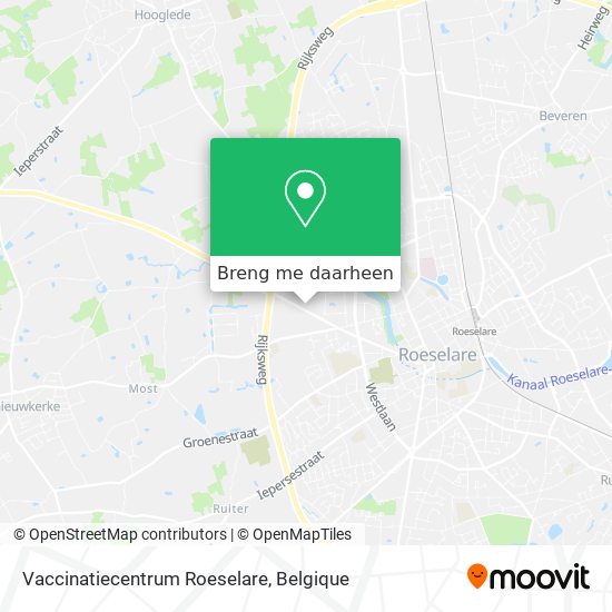 Vaccinatiecentrum Roeselare kaart