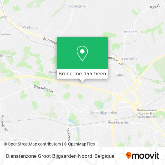 Dienstenzone Groot Bijgaarden-Noord kaart