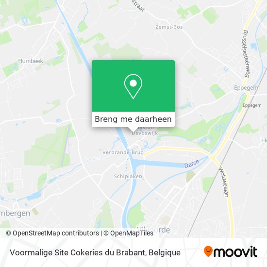 Voormalige Site Cokeries du Brabant kaart