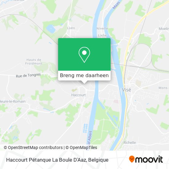 Haccourt Pétanque La Boule D'Aaz kaart