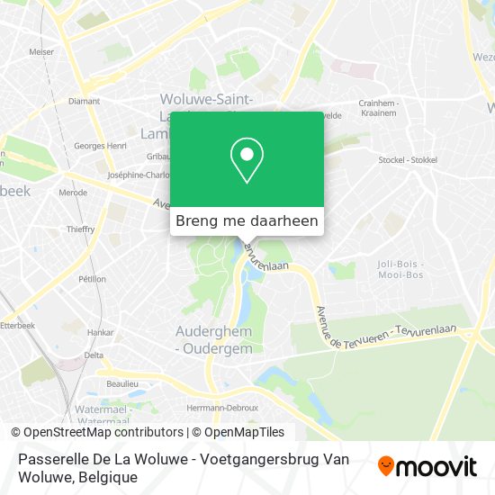 Passerelle De La Woluwe - Voetgangersbrug Van Woluwe kaart