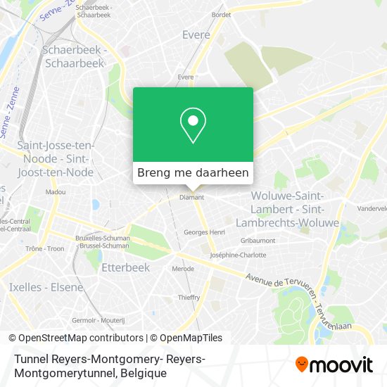 Tunnel Reyers-Montgomery- Reyers-Montgomerytunnel kaart