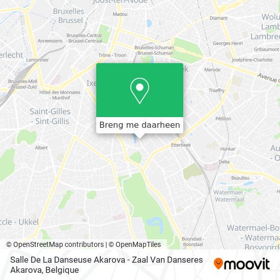 Salle De La Danseuse Akarova - Zaal Van Danseres Akarova kaart