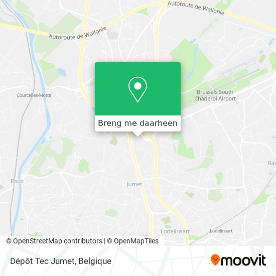 Dépôt Tec Jumet kaart