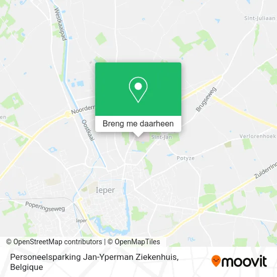 Personeelsparking Jan-Yperman Ziekenhuis kaart