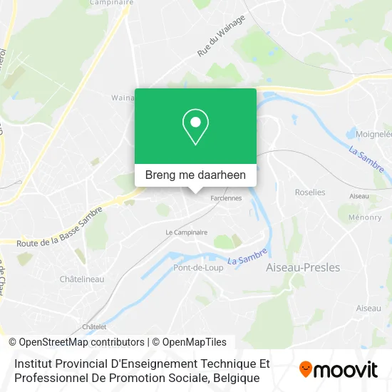 Institut Provincial D'Enseignement Technique Et Professionnel De Promotion Sociale kaart