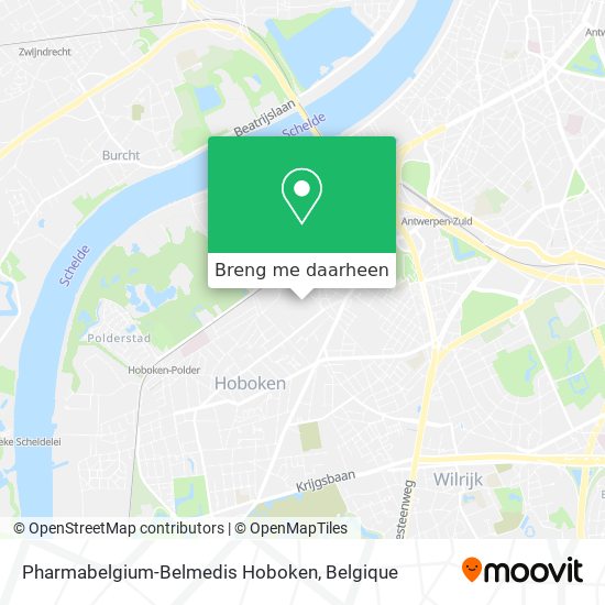 Pharmabelgium-Belmedis Hoboken kaart