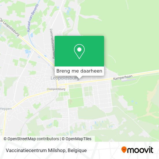 Vaccinatiecentrum Milshop kaart