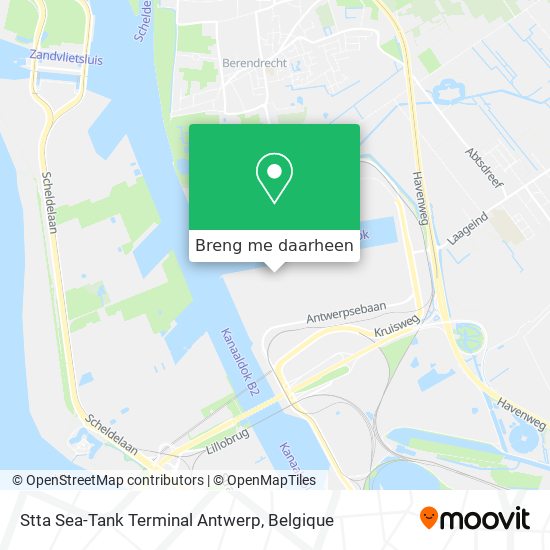Stta Sea-Tank Terminal Antwerp kaart