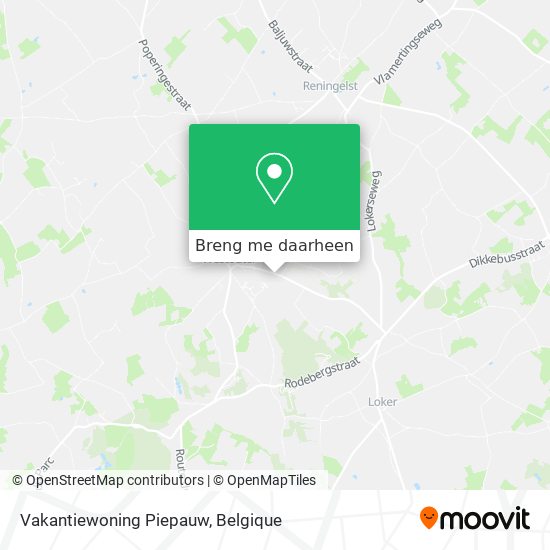 Vakantiewoning Piepauw kaart