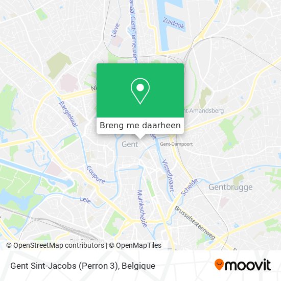 Gent Sint-Jacobs (Perron 3) kaart