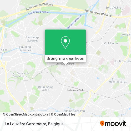 La Louvière Gazomètre kaart