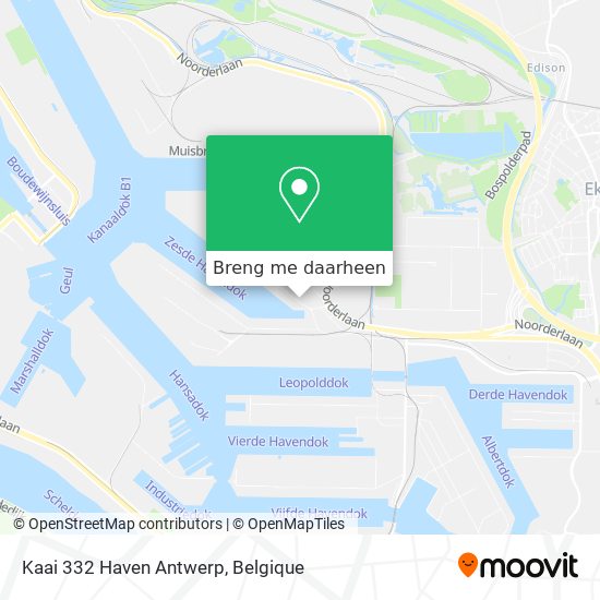 Kaai 332 Haven Antwerp kaart
