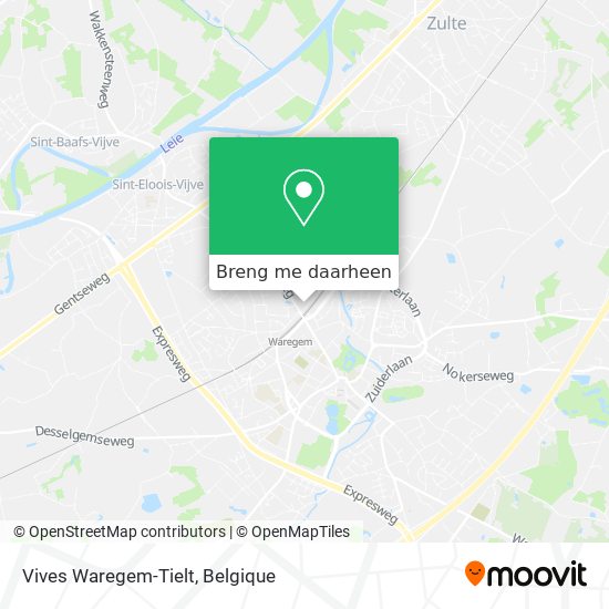 Vives Waregem-Tielt kaart