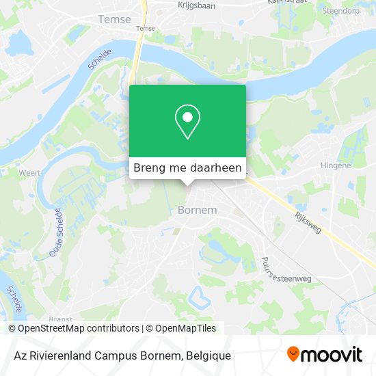 Az Rivierenland Campus Bornem kaart