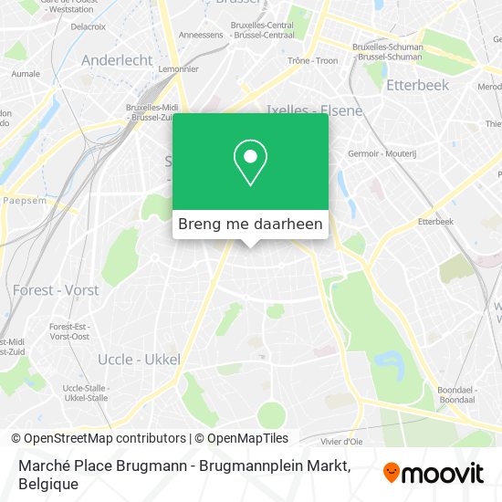 Marché Place Brugmann - Brugmannplein Markt kaart