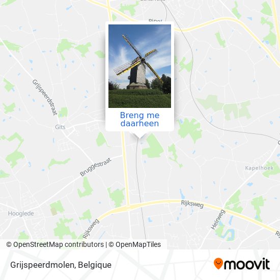 Grijspeerdmolen kaart